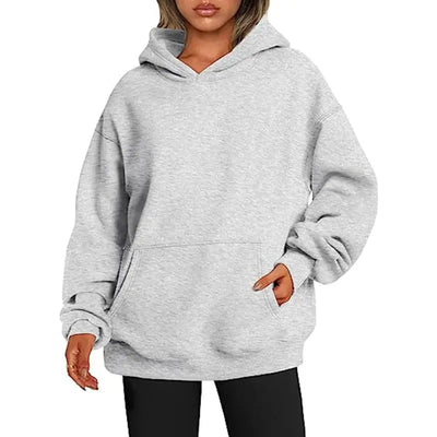 Womens hoodies with pockets big, oversized gray hoodie for comfort and style.